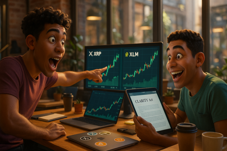 XRP e a XLM sobem 8% enquanto a CLARITY Act se aproxima de votação crucial