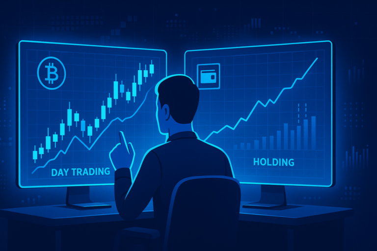 Day trade vs holding em cripto: qual combina com você