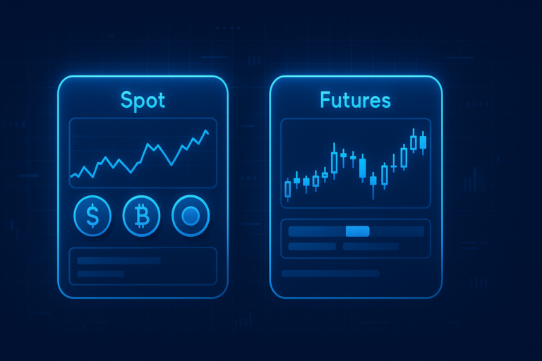 Spot vs futuros para bots: diferenças, riscos e onde usar